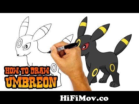 How to Draw Pokemon | Umbreon from ninja movie kleurplaat Watch Video -  