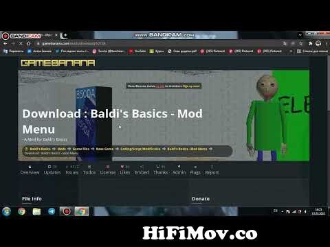 How To Download Baldi's Basics Mod Menu from baldi basics mod menu download  windows Watch Video 