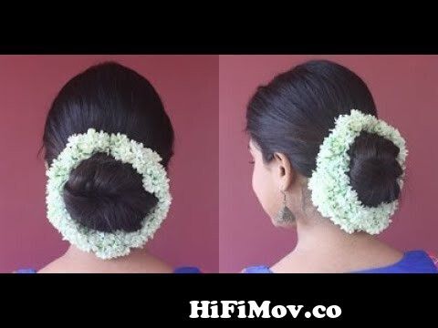 Juda Hairstyle With Jasmine Garland|Hairstyle Tutorial|BeautyBook from খোপা  Watch Video 