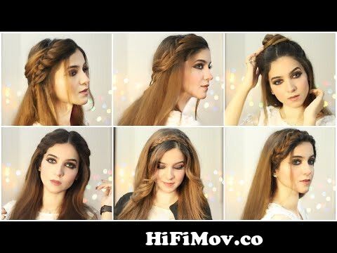 6 Easy Hairstyles| hairstyles for girls| Open hairstyles | Hairstyle for  Eid| how to style long hair from trendy hair style for party and functions  Watch Video 