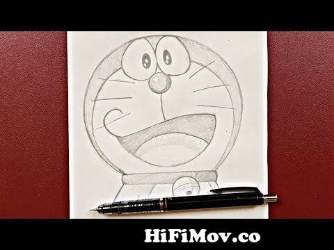 Easy cartoon drawing | how to draw doraemon using just a pencil  step-by-step from how to draw doraemon for kids Watch Video 