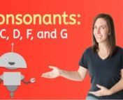 Get a 35% discount on our website - practice games, quizzes, and more to go along with each video: https://www.parents.miacademy.co/coupon?code=VIDEOSPECIAL. nnIn this video, you will learn about the consonants B, C, D, F, and GnnCoupon Code: VIDEOSPECIAL