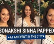 Sonakshi Sinha, who is basking in the mega success of her latest film, Dabangg 3 was recently spotted at an event in the city. The actress had her style game on point as she looked refreshing in her off white polka dotted midi dress while she happily posed for the cameras along with the kids and santa claus present at the event. Check out the video for more.