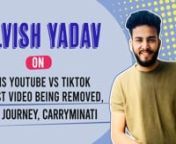 The debate over YouTube Vs TikTok content has clearly taken everyone by storm. It all started when Elvish Yadav decided to do a video roasting TikTokers. His video along with Carryminati’s video on the topic was deleted by YouTube claiming policy violations. In a candid chat, Elvish opens up on why he made that video, responds to Faisu making his debut on YT and videos getting deleted.