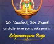 satyanarayan pooja gif invite from hindu