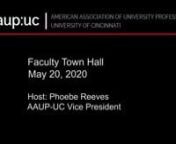 Updates and information at https://aaupuc.org/nnInformal transcript of remarks from Steve Mockabee, Treasurer of the AAUP-UC chapter (starts around the 4 min mark):nn