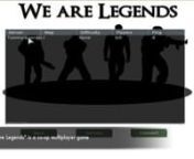 We are Legends Release.nnHELL team project by HELL team at Campus Ubisoft 2010.nn- 6 months developmentn- Multiplayer game ( RakNet, dedicated server )n- Havok physic and Animation succes!n- Ogre 3D succes! (1.7, Migration from 1.6 during development)n- Level of Detail, Fog, particle system.n- AI development succes!n- Camera control succes!n- Half-life 2 and Fallout 3 integration succes!n- Hell Team (Julian Lalu, Tommy Leunen, Khalil Hajlaoui, Mohamed Errami)