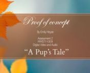 MMST11009nAssignment 2nEmily HeyzenProof of Concept nA Pups TalennnMovie Clips (poster) 2018, A dogs way home hit by car scene, video, 13 April, viewed 30 April 2020, https://www.youtube.com/watch?v=hcWY1CYRCswnUniversal pictures (posters) 2016, A dogs purpose official trailer, video, 26 Aug, viewed 30 April 2020, https://www.youtube.com/watch?v=1jLOOCADTGsnRoadshow films (poster) 2016, Red dog true blue final trailer, video, 16 Nov, viewed13 April 2020, https://www.youtube.com/watch?v=tl3sTpmEK