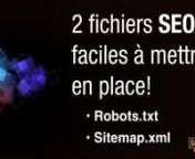SEO > Présence d'un fichier robots.txt et sitemap.xml from sitemap xml