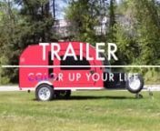 With glitchy style and camera rotating towards the trailer to imitate a display turntable. Telling the clients that you can customize your trailer with different colors.