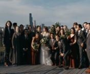 Haley + MiguiLacuna Loft Rooftop WeddingChicago Videographer from skyline and rang