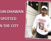 Varun Dhawan was spotted at father David Dhawan&#39;s office. The Kalank actor can be seen in a white sweatshirt alongwith black denims. He completed his casual look with white flip flops and a cap. He will be next seen in Street Dancer 3D along with Shraddha Kapoor and Nora Fatehi. Vidhya Balan was snapped in the city. She optted for a casual look in a black dress and a denim jacket. She&#39;ll be next seen in Mission Mangal which will hit the screens on 15th August.