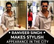 Ranveer Singh was spotted at the airport. The actor looked snazzy in casuals as he donned grey shorts and a matching sweatshirt. He completed his outfit with retro glasses. The actor will next be seen in &#39;83 opposite his wife, Deepika Padukone who will also be playing his reel life wife in the movie. The actor created a ruckus when he shaved off the moustache he grew for the movie. He has able been prepping for Karan Johar&#39;s Takht and Jayesh Bhai Jordar.