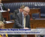 The Minister for Regional Development, Danny Kennedy, began question time by responding to a question on Bridge Street in Strabane from Michaela Boyle. He outlined that he has had to direct his officials to increase the level of parking enforcement on Bridge Street to deter illegal parking and a yellow box junction will be provided on Bridge Street to assist vehicles turning right onto Melvin Road, where legal parking is available.nThe Minister also explained that there are potential projects in