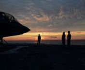 The Integrated Test Force operates F-35B test aircraft aboard the USS Wasp at twilight in August 2013. The tests were a part of Developmental Test Phase Two for the F-35B STOVL variant. nnAccording to Lt. Col. Gillette, currently the X0 of the Squadron and in transition with the jet to Yuma as the CO of Marine Fighter Attack Squadron 121, the initial operating capability of his squadron is set for 2015.nnThe Commandant has set the target as a six-month window from mid 2015 to the end of 2015.nnT