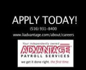 Advantage Payroll Services, based in Freeport, New York, has been providing comprehensive payroll and tax-filing services for clients since 1996. With professional and responsive local customer service associates and backed by the strength of a centralized processing system and technology, the company has become one of the most recognized names in the payroll industry in the New York metropolitan area. The company is proud to call many of the region’s most recognized companies and not-for-prof