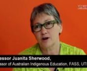 Professor Juanita Sherwood explaining the principles behind and intended uses for the new Indigenous Resource Pack launched by the Faculty of Health at the University of Technology, Sydney.