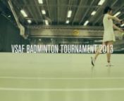 Promo for VSAF Badminton Tournament 2013nThe theme for this version is
