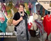 In this video, we&#39;ll introduce you to Knotty Nony, specializing in handmade scarves, shawls, aprons, shopping bags, receiving blankets. baby blankets, stuffed monkeys and humpty dumpties! nnThe Peoria&#39;s RiverFront Market features Illinois grown produce, local meats, cheeses, fresh breads, herbs, and flowers... Plus a great selection of local art including jewelry, pottery, wood-turned items, candles, and much more!nThis video has been recorded, edited and published by Raphael Rodolfi from Videog