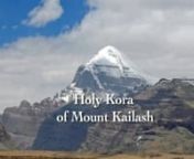 KORA is an epic journey to Mount Kailash and the circumambulation of the holiest mountain in the Himalayas. Revered by Hindus, Buddhists, Jains and others, a circumambulation, or kora, of Mount Kailash and a dip in the holy waters of nearby Lake Manasarovar is said to remove the sins of all life times. This video was shot in high definition at altitudes up to 18,000 feet above sea level over thirty days. It also includes visits to sacred places in Sichuan Province of China, the heavenly state, a