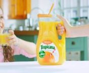 After the success of our bouncing orange commercials for Tropicana with DDB, Loco was delighted to get to work with the brand’s new Canadian agency Juniper Park on their latest campaigns. Tropicana’s brief was to introduce their new 89-ounce, family-size pitcher for Pure Premium, the first juice brand to have a 100% recyclable clear handle and flip top design.nnLoco’s oranges return to the Florida orange grove setting of our original campaign and bounce into the new container. The challeng