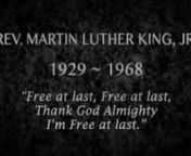 A tribute to Martin Luther King Jr.nAfter Effect, PhotoshopnnLogo is the sole property of Koce/PBS SoCaL. Music owned and licensed by American Music Co.