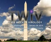 Watch a live video episode of This Week in Virology (TWiV), a podcast about viruses. Started in September 2008 by Vincent Racaniello, a Higgins Professor in the Department of Microbiology and Immunology at Columbia University, the goal of the show is to have an accessible discussion about viruses that anyone can understand and enjoy. In Washington, D.C., Racaniello, co-host Condit, and guests Kawaoka and Hruby discuss antivirals against smallpox and influenza viruses H5N1 and H7N9. nnModerators: