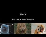 Pelt is the underlying technology used by R&amp;H artists to produce furred and feathered creatures from Mousehunt (1997) to X-Men: Days of Future Past (2014), including best-VFX oscar winners Golden Compass and Life of Pi. It has been used to groom and animate hair and fur for memorable characters such as Aslan (from VFX-oscar-nominee The Chronicles of Narnia: The Lion, the Witch, and the Wardrobe), Alvin and the Chipmunks, Richard Parker (from Life of Pi), and the white stag (from VFX-oscar-no