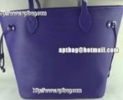 http://www.aptbag.com/louis-vuitton-epi-leather-neverfull-mm-bag-purple-p-11438.htmlnQuality: Top Grade AAAAA/ 1:1 mirror qualitynAll of the pictures on website are 100% photoes of real products.nLuxurious Epi leather makes the Neverfull MM suitable for every occasion,Effortlessly practical, it is an ideal tote or the laces can be tightened to create a more compact,chic city bag.nnSize (LxHxD): 12.6