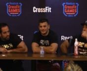 The six individual podium finishers at the 2014 CrossFit Games fronted a media conference shortly after the final event of this year&#39;s competition.nnDuring the conference, Rich Froning, Mat Fraser, Jason Khalipa, Camille Leblanc-Bazinet, Annie Thorisdottir and Julie Foucher all revealed just how many hours they workout each day to get so fit.nnTo find out how long these athletes train each week, check out the video above.