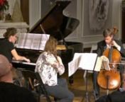 On December 5, 2015, Music at the Institute presented a concert “Destination: U.S.A.” nLions Gate Trio. nThe program included the world premiere of Ukrainian composer Maksym Kolomiets&#39; Das Ende/The End (2015). Itwas performed by Katie Lansdale, violin, Darrett Adkins, cello and Florence Millet, piano.nnThe Lions Gate Trio, an internationally-acclaimed ensemble in both the U.S. and Europe, enjoys a combination of performing, recording, and working with young musicians in educational setting