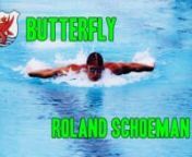 Butterfly is a tough stroke to swim. It demands excellent fitness, strong legs, upper body and core, along with exceptional shoulder and ankle flexibility in order to perform well. Olympian and former butterfly world record holder Roland Schoeman makes it look easier with his graceful, yet powerful strokes across the pool. One of Roland’s secrets to swimming a faster butterfly is to enter his hands directly in front of his shoulders, rather than over or under reaching with the arm swing. He th