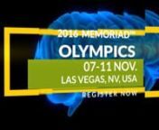 ANNOUNCEMENT by MEMORIAD WORLD MENTAL SPORTS FEDERATIONnnDear World Mental Athletes,nnI am excited to invite the best mental athletes in Memory, Mental Math, Flash Anzan and Speed Reading Competitions to Las Vegas for Memoriad 2016.nnMemoriad 2016 will be held at &#39;The Western&#39; in Downtown Las Vegas on November 7-11, 2016.nnOnline applications are open at Memoriad website. The deadline for the registration is 30th June, 2016.nnTitles, medals, cups, certificates and money prizes will be given to t