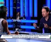 Entrevista de Ana Pastor a Pablo Iglesias en El Objetivo de La Sexta (9-oct-2016)