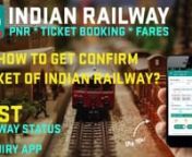 Indian Railway Enquiry with a Check PNR Status and IRCTC Express Ticket Booking with the help of the most popular Android app for Indian Railways – Indian Railway Enquiry. This highly user friendly app is developed to be the #1 train enquiry and railway enquiry in the Android app market with the help of cutting edge technology and a dedicated team of developers.nnnBest app to check pnr status and book irctc train tickets. Indian Railway Enquiry helps to get Indian train status and Indian railw