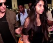 Spotted : Shah Rukh Khan Leaving For Los Angeles With Suhana And Aryan from suhana