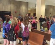 Students from Fellowship Missionary Church and other area churches met with Fort Wayne Police officers and staff Wednesday morning to pray for the officers&#39; safety and protection at the Rousseau Center.