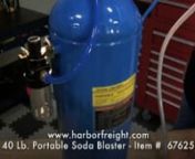 This portable soda blaster uses safe, harmless dry baking soda blast media instead of sand. A low-impact, eco-friendly way to strip paint, use this soda blaster to clean delicate parts, soft metals or to work in areas where other blast media would be a hazard. This portable soda blaster is ideal for outdoor work - clean up dust and residue with water.