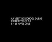 AA Visiting School Dubai 2.0 Edition - part of the Architectural Association School of Architecture network of global workshops and programmes.nnwww.aavsdubai.comnhttp://www.aaschool.ac.uk/STUDY/visitingProgramme.php
