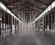 250 prepared ac-motors, 325kg roof laths, 1.8km ropenZimoun 2015nnMotors, wood, rope, metal, power supplies. Dimensions: variable.nnInstallation view: Knockdown Center NYC, USA. Project management by Florian Buerki and Ulf Kallscheidt. Project coordination on site by Michael Merck, Tyler Myers, Deb BermanSwissnex Boston; Kultur Stadt Bern and Amt für Kultur Kanton Bern.nn_nnMore works &amp; information:nhttps://www.zimoun.netnnCurrent &amp; upcoming Exhibitions:nhttps://www.zimoun.net/events.