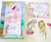Vintage Circus Inspired Silk Baby Shower Invitations from circus baby