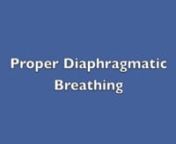http://www.lower-back-pain-answers.comnnProper diaphragmatic breathing is essential for the systemic health of our bodies. Failure to breathe diaphragmatically can lead reduced blood flow to both the vital organs and also the core hip flexor muscle, the iliopsoas. The result can be numerous problems, from digestive disturbances to lower back pain.nnThe video provides an overview of chest or paradoxical breathing, belly breathing, and proper diaphragmatic breathing.