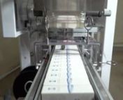 Video of TMX100FF wrapping machine overwrapping cosmetics cartons using BOPP Polypropylene at speeds of up to 70 packs per minute.
