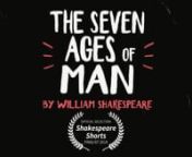 The Seven Ages of Man - from William Shakespeare&#39;s &#39;As You Like It&#39;nnRead by Fergus O&#39;LuanaighnnAnimated by Christina SmithnnAll the world’s a stage,nAnd all the men and women merely players;nThey have their exits and their entrances,nAnd one man in his time plays many parts,nHis acts being seven ages. At first, the infant,nMewling and puking in the nurse’s arms.nThen the whining schoolboy, with his satchelnAnd shining morning face, creeping like snailnUnwillingly to school. And then the lov