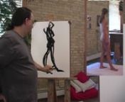 Life drawing video tutorial on gesture drawing using a sumi brush, presented by the Minneapolis Drawing Workshop. This video is part of a set created for the textbook