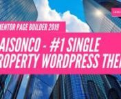In this MaisonCo WordPress Theme review video, we analyze the MaisonCo - Top 1 of The Best Theme in Single Property &amp; Real Estate business in the early 2019 to give you the most visual illustration. nnLink MaisonCo: https://bit.ly/2Eo8D2U nLink Document: http://www.wpopal.com/guides/maisonco/ nLink Technical Support Channel: https://wpopal.ticksy.com/ nnMaisonCo ReviewnMaisonCo is right fit for Single Property &amp; Real Estate Agency for Renting or Selling your Apartment, House, Villa, Farm