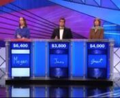 This is My personal all-time Fav Jeopardy! (March 20, 2011)nnGreat players, great game! Watch! (March 20, 2011)nnPosted to YouTube on April 17, 2018 and pulled from YouTube on March 13, 2019