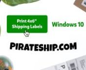 How to print a 4x6 shipping label from PirateShip.com using Windows 10 + Chrome, Firefox, or Edge.