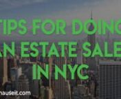 How to Have an Estate Sale in NYC: https://www.hauseit.com/how-to-have-an-estate-sale-nyc/nnList with a Full Service Agent for 1%: https://www.hauseit.com/agent-managed-listing/nnYour loved one has passed away and has left behind property. What do you do next after you’ve gotten a death certificate? nnWho Is the Authorized Signatory for Estate Sales?nnAnyone over 18 can sign binding documents on their own behalf. But what about the recently deceased? It’s important to understand who the auth