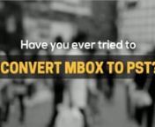 Convert MBOX to PST Microsoft Outlook files using ‘Mail Extractor Pro.’ This tool is equipped with all the features you need to convert all the complex data in MBOX files to the PST files that are compatible with both Mac and Windows Outlook. Get free copy at https://www.mailextractorpro.com/.nnConvert MBOX to PST Microsoft Outlook – Better Than Any Other Method You Have Tried Before!nnDo you have an MBOX file that you want to import to Outlook? nnThe bad news is that you can’t. MBOX is